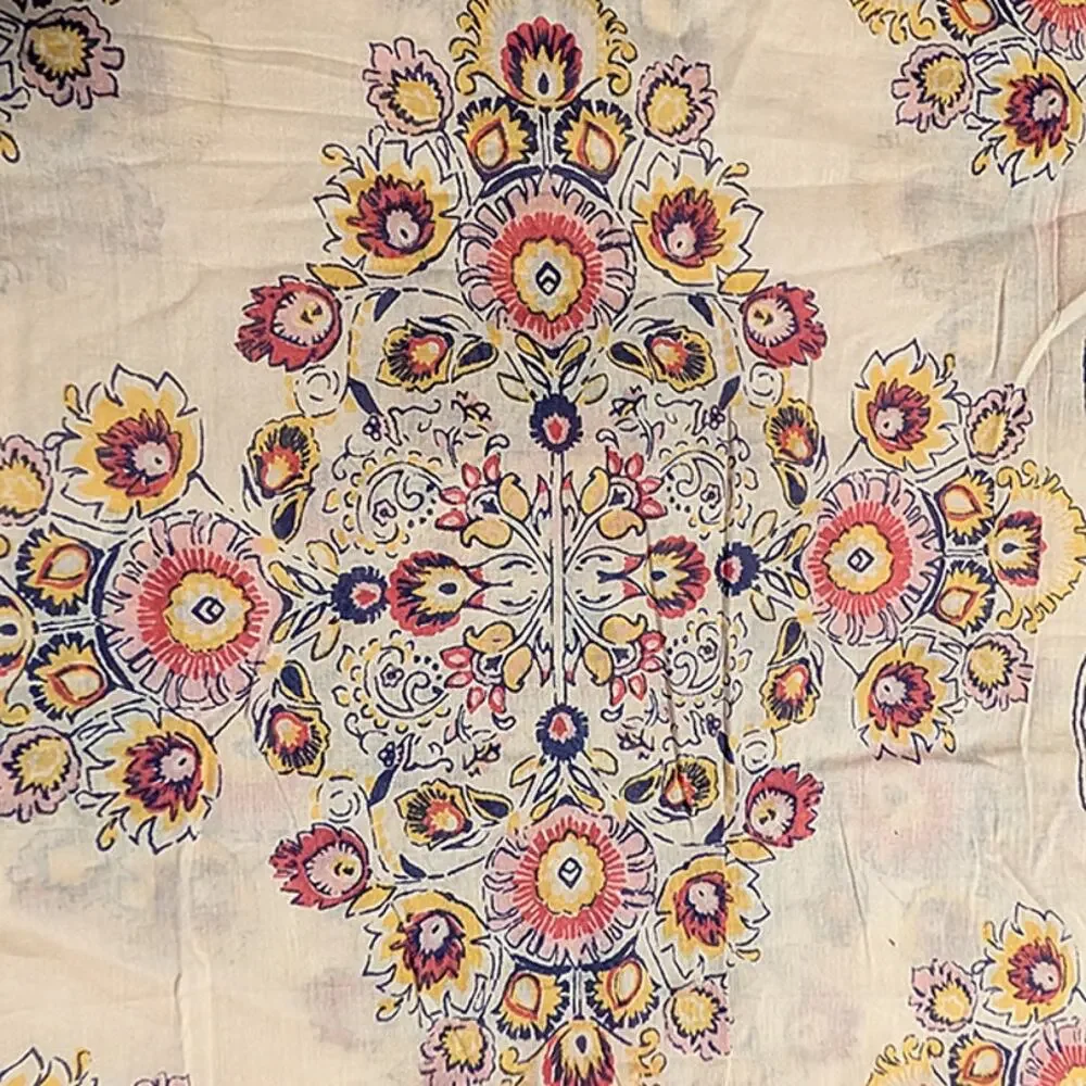 Urban Outfitters Acacia Floral Medallion Patterned Window Panels (Set of 2)